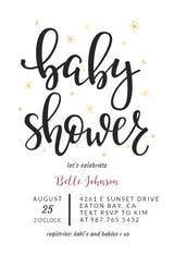 Hand Lettering - Baby Shower Invitation